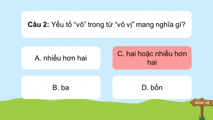 Trò chơi khởi động Ngữ văn 6 kết nối Bài 7: Nghĩa của từ ngữ