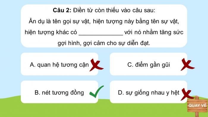 Trò chơi khởi động Ngữ văn 6 kết nối Bài 7: Nghĩa của từ ngữ, Biện pháp tu từ