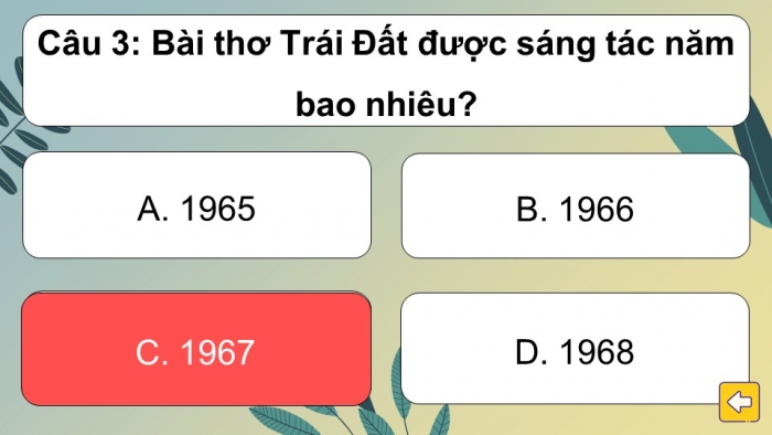 Trò chơi khởi động Ngữ văn 6 kết nối Bài 9: Trái Đất