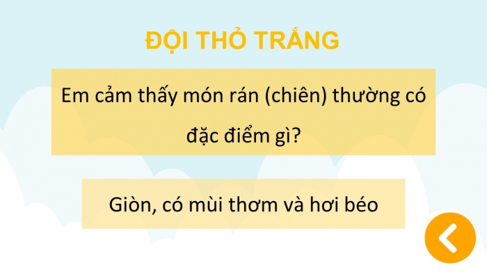 Trò chơi khởi động Công nghệ 6 chân trời Bài 5: Bảo quản và chế biến thực phẩm trong gia đình