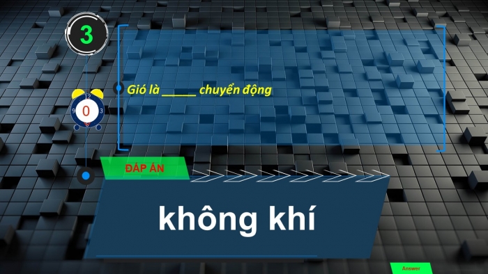 Trò chơi khởi động Địa lí 6 chân trời Bài 12: Lớp vỏ khí. Khối khí. Khí áp và gió trên Trái Đất