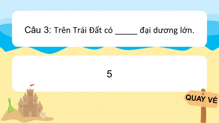 Trò chơi khởi động Địa lí 6 chân trời Bài 18: Biển và đại dương