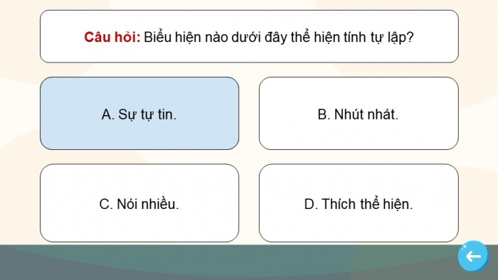 Trò chơi khởi động Công dân 6 chân trời Bài 5: Tự lập