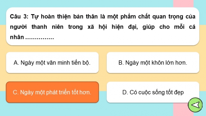 Trò chơi khởi động Công dân 6 chân trời Bài 6: Tự nhận thức bản thân
