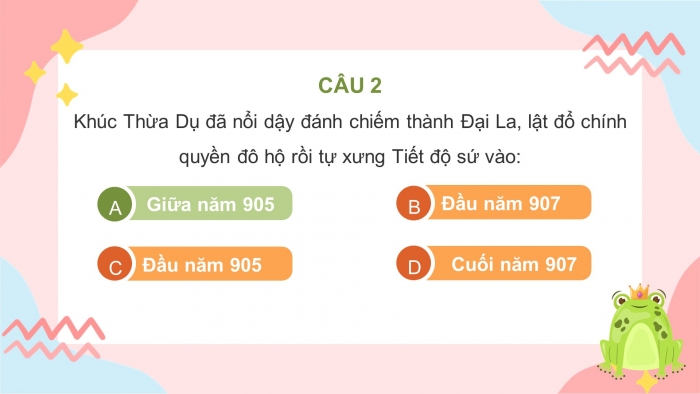 Trò chơi khởi động Lịch sử 6 chân trời Bài 20: Vương quốc Chăm-pa từ thế kỉ II đến thế kỉ X