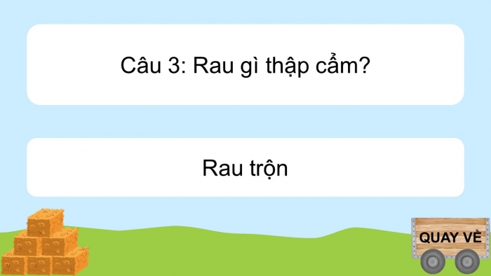 Trò chơi khởi động Công nghệ 6 cánh diều Bài 7: Chế biến thực phẩm