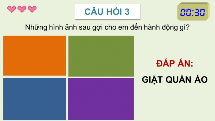 Trò chơi khởi động Công nghệ 6 cánh diều Bài 11: Bảo quản trang phục