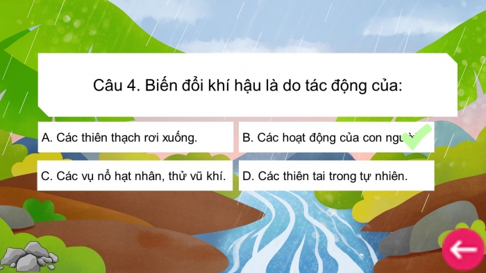 Trò chơi khởi động Địa lí 6 cánh diều Bài 15: Biến đổi khí hậu và ứng phó với biến đổi khí hậu