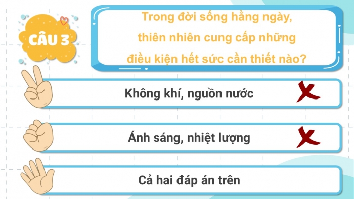 Trò chơi khởi động Địa lí 6 cánh diều Bài 25: Con người và thiên nhiên