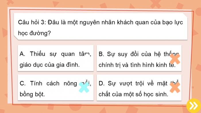 Trò chơi khởi động Công dân 7 kết nối Bài 7: Phòng, chống bạo lực học đường