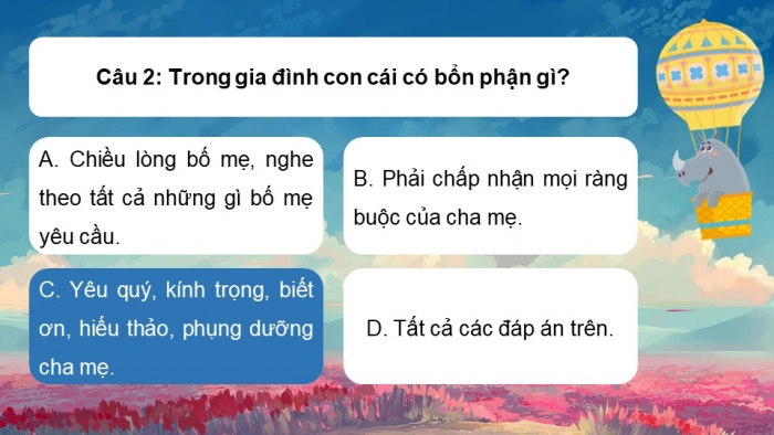 Trò chơi khởi động Công dân 7 kết nối Bài 10: Quyền và nghĩa vụ của công dân trong gia đình