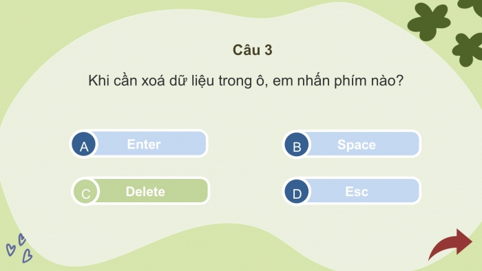 Trò chơi khởi động Tin học 7 kết nối Bài 9: Trình bày bảng tính