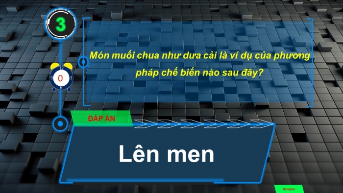 Trò chơi khởi động Công nghệ 6 kết nối Bài 5: Phương pháp bảo quản và chế biến thực phẩm