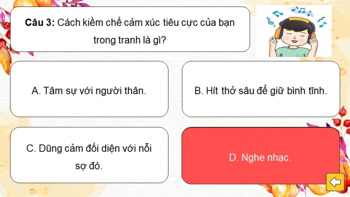Trò chơi khởi động Đạo đức 2 kết nối Bài 10: Kiềm chế cảm xúc tiêu cực