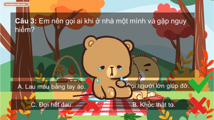 Trò chơi khởi động Đạo đức 2 kết nối Bài 11: Tìm kiếm sự hỗ trợ khi ở nhà