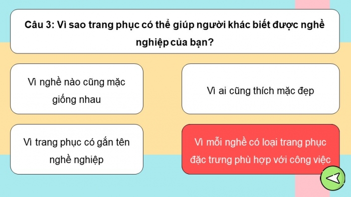 Trò chơi khởi động Công nghệ 6 kết nối Bài 7: Trang phục trong đời sống