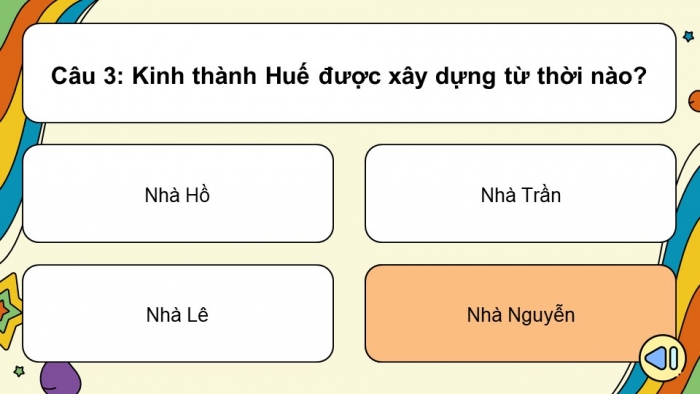 Trò chơi khởi động Lịch sử Địa lí 4 kết nối Bài 18: Cố đô Huế
