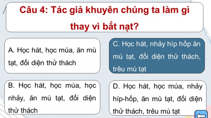 Trò chơi khởi động Ngữ văn 6 kết nối tri thức