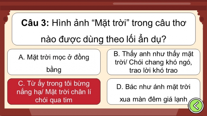 Trò chơi khởi động Ngữ văn 6 kết nối Bài 2: Nghĩa của từ ngữ, Biện pháp tu từ