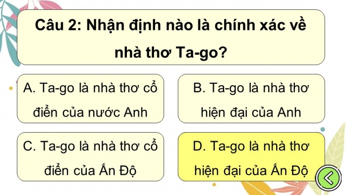 Trò chơi khởi động Ngữ văn 6 kết nối Bài 2: Mây và sóng