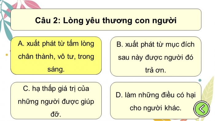 Trò chơi khởi động Công dân 6 kết nối Bài 2: Yêu thương con người
