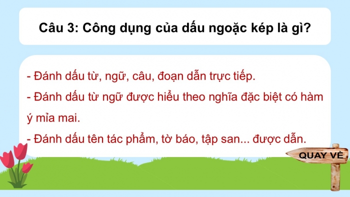 Trò chơi khởi động Ngữ văn 6 kết nối Bài 5: Dấu câu, Biện pháp tu từ