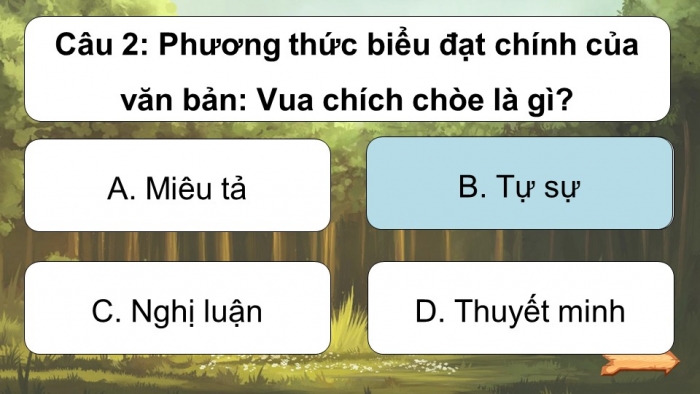 Trò chơi khởi động Ngữ văn 6 kết nối Bài 7: Vua chích choè