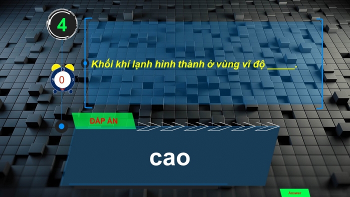 Trò chơi khởi động Địa lí 6 chân trời Bài 12: Lớp vỏ khí. Khối khí. Khí áp và gió trên Trái Đất