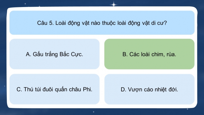 Trò chơi khởi động Địa lí 6 chân trời Bài 20: Sinh vật và sự phân bố các đới thiên nhiên. Rừng nhiệt đới