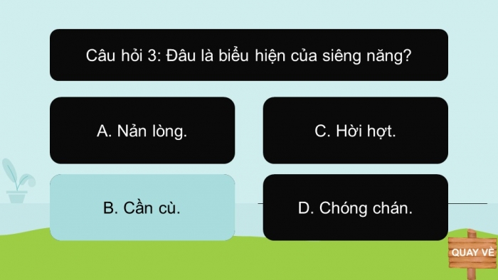 Trò chơi khởi động Công dân 6 chân trời Bài 3: Siêng năng, kiên trì