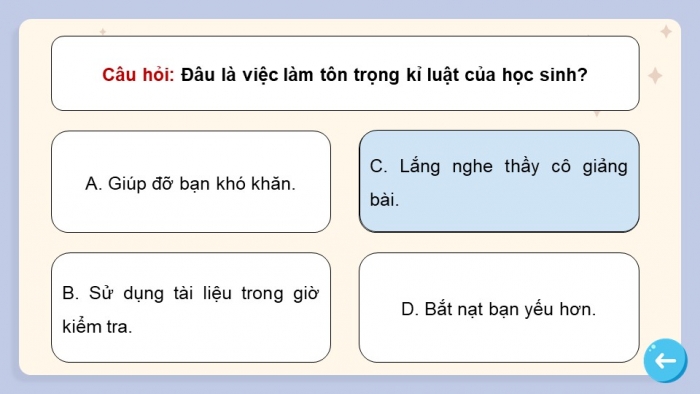 Trò chơi khởi động Công dân 6 chân trời Bài 10: Quyền và nghĩa vụ cơ bản của công dân Việt Nam