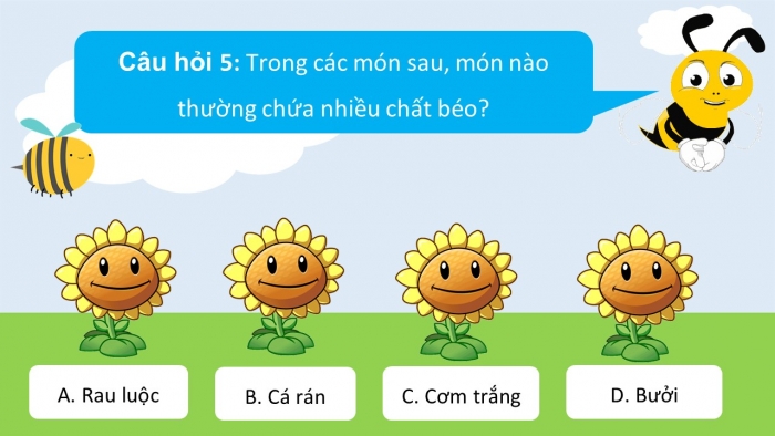 Trò chơi khởi động Công nghệ 6 cánh diều Bài 5: Thực phẩm và giá trị dinh dưỡng