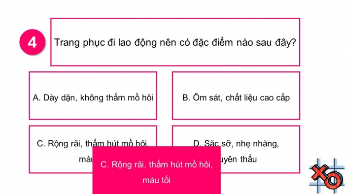 Trò chơi khởi động Công nghệ 6 cánh diều Bài 10: Lựa chọn và sử dụng trang phục