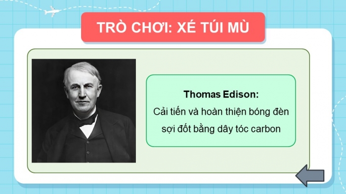 Trò chơi khởi động Công nghệ 6 cánh diều Bài 12: Đèn điện