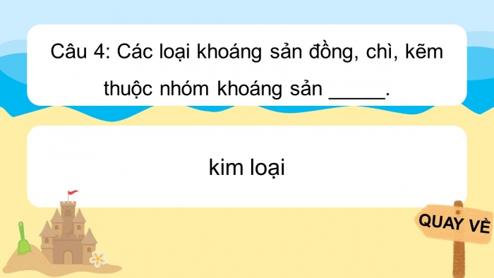 Trò chơi khởi động Địa lí 6 cánh diều Bài 11: Các dạng địa hình chính. Khoáng sản
