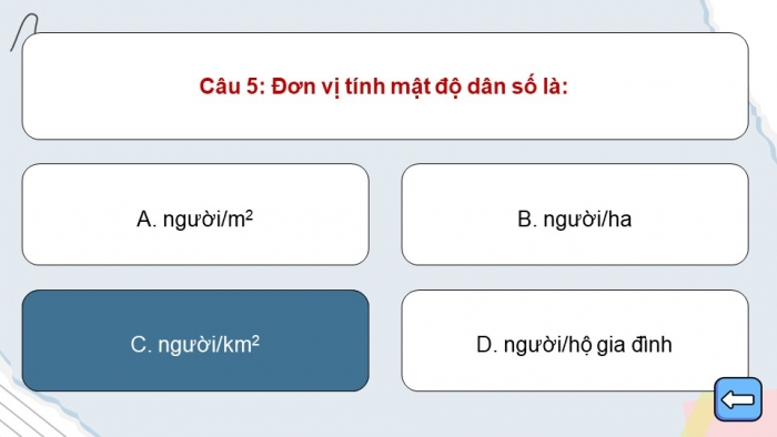 Trò chơi khởi động Địa lí 6 cánh diều Bài 24: Dân số thế giới. Sự phân bố dân cư thế giới. Các thành phố lớn trên thế giới