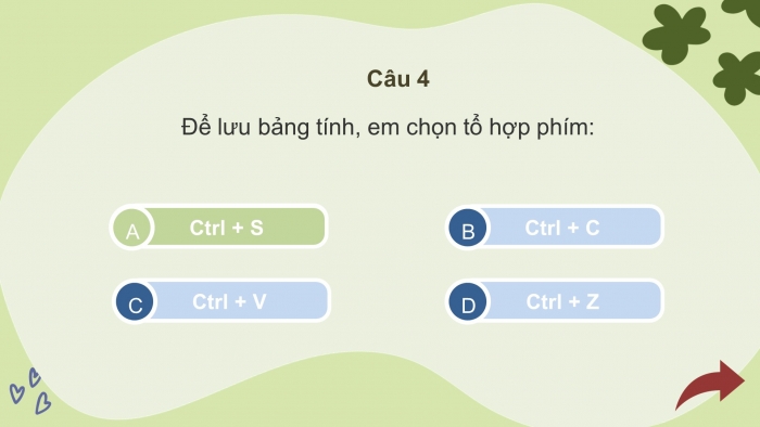 Trò chơi khởi động Tin học 7 kết nối Bài 9: Trình bày bảng tính