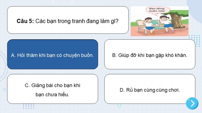 Trò chơi khởi động Đạo đức 2 kết nối Bài 4: Yêu quý bạn bè