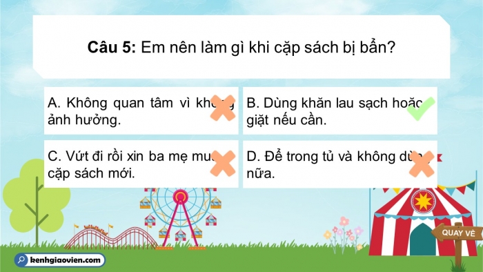 Trò chơi khởi động Đạo đức 2 kết nối Bài 7: Bảo quản đồ dùng cá nhân
