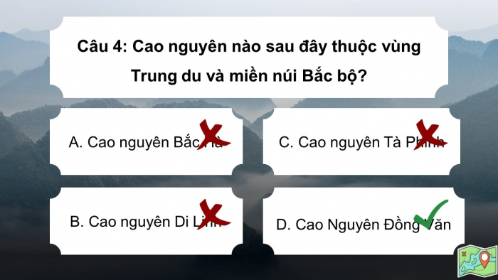 Trò chơi khởi động Lịch sử Địa lí 4 kết nối Bài 4: Thiên nhiên vùng Trung du và miền núi Bắc Bộ