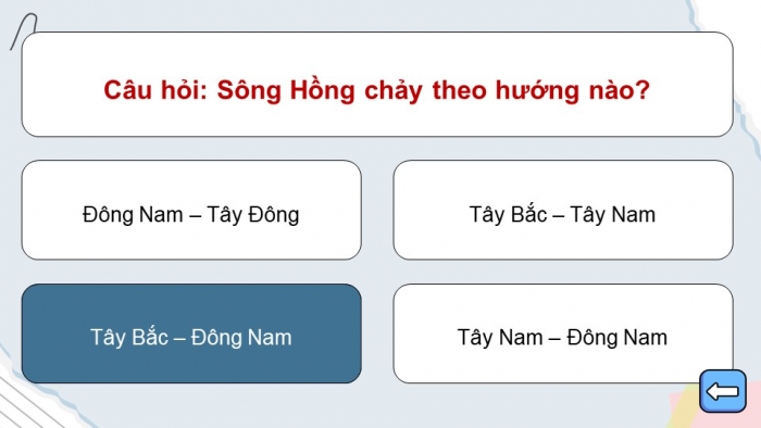 Trò chơi khởi động Lịch sử Địa lí 4 kết nối Bài 11: Sông Hồng và văn minh sông Hồng