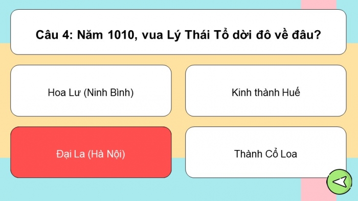 Trò chơi khởi động Lịch sử Địa lí 4 kết nối Bài 12: Thăng Long - Hà Nội