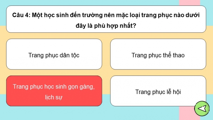 Trò chơi khởi động Công nghệ 6 kết nối Bài 7: Trang phục trong đời sống