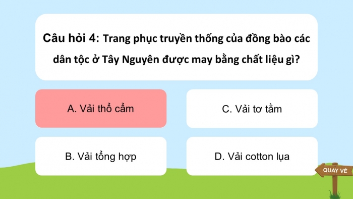 Trò chơi khởi động Lịch sử Địa lí 4 kết nối Bài 22: Một số nét văn hoá và truyền thống yêu nước, cách mạng của đồng bào Tây Nguyên