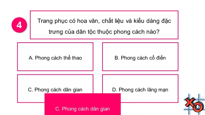 Trò chơi khởi động Công nghệ 6 kết nối Bài 9: Thời trang