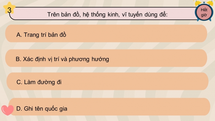 Trò chơi khởi động Địa lí 6 kết nối Bài 2: Bản đồ. Một số lưới kinh, vĩ tuyến. Phương hướng trên bản đồ