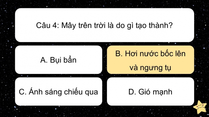 Trò chơi khởi động Địa lí 6 kết nối Bài 19: Thuỷ quyển và vòng tuần hoàn lớn của nước