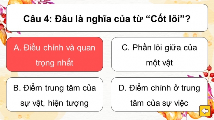 Trò chơi khởi động Ngữ văn 6 kết nối Bài 1: Nghĩa của từ ngữ, Biện pháp tu từ, Từ ghép và từ láy