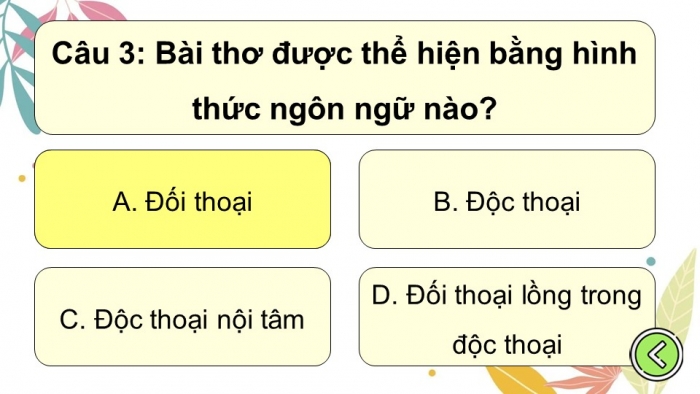 Trò chơi khởi động Ngữ văn 6 kết nối Bài 2: Mây và sóng