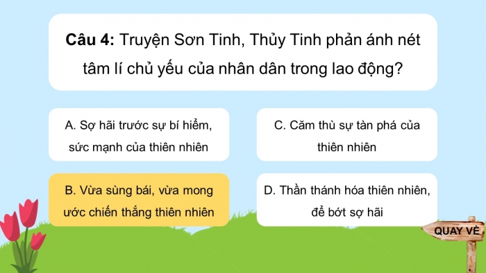 Trò chơi khởi động Ngữ văn 6 kết nối Bài 6: Sơn Tinh, Thuỷ Tinh